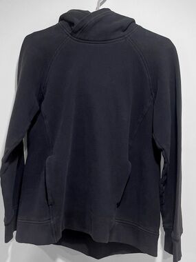 Lululemon Scuba Pullover Sweater Funnel Neck Black Wash Sz 8